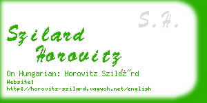 szilard horovitz business card